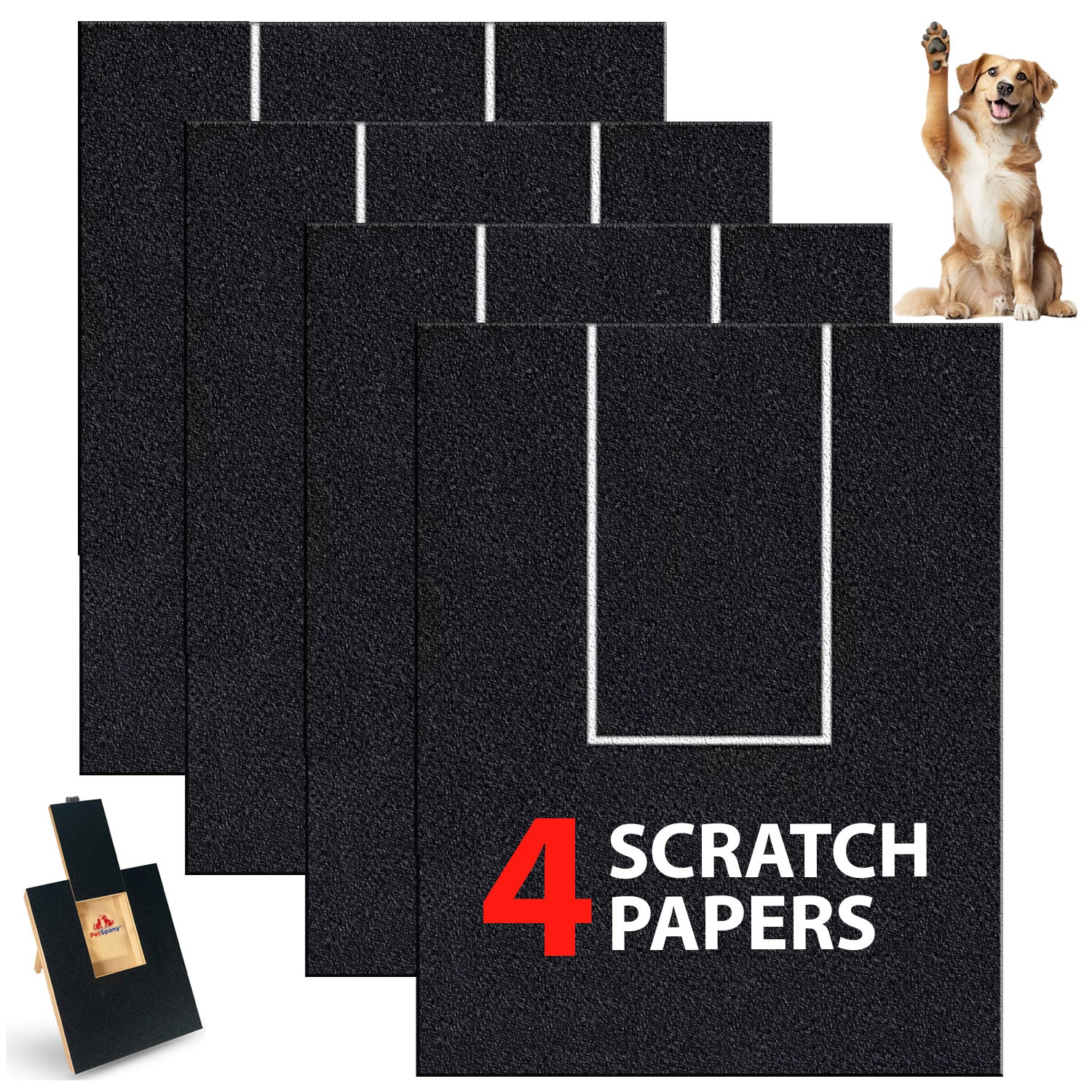 PetSpany™  4 PCS Premier Self-Adhesive Replacement Sandpaper - 80 Grit