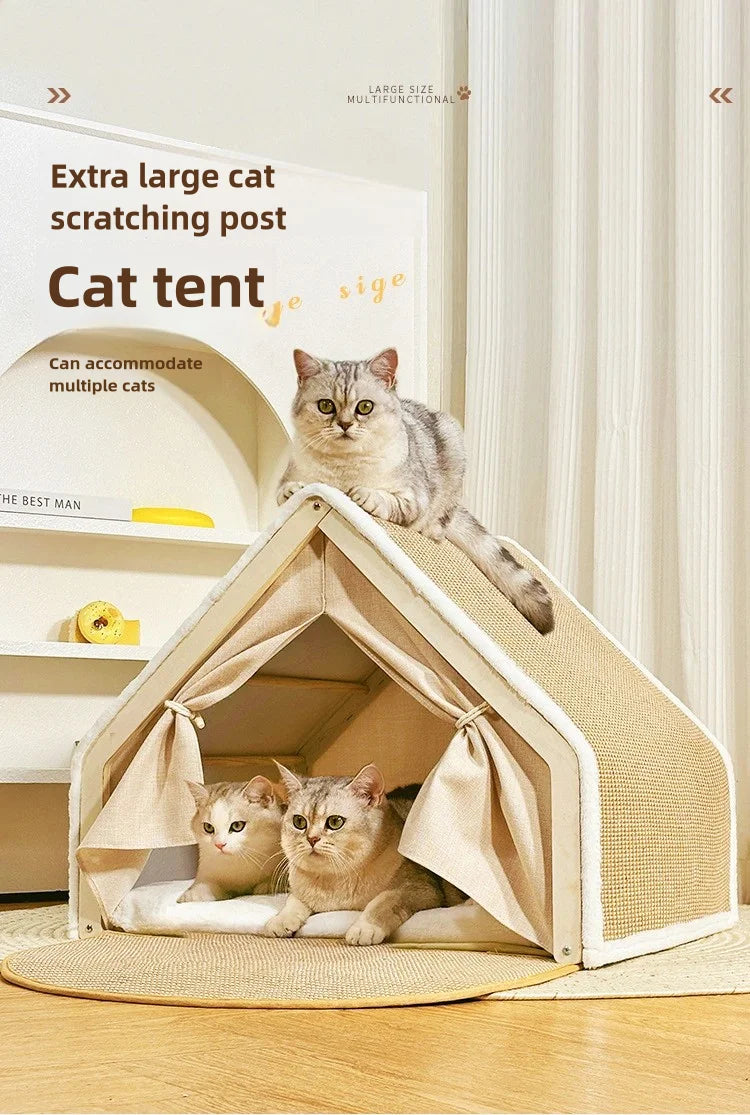 PetSpany™ Foldable Sisal Cat House