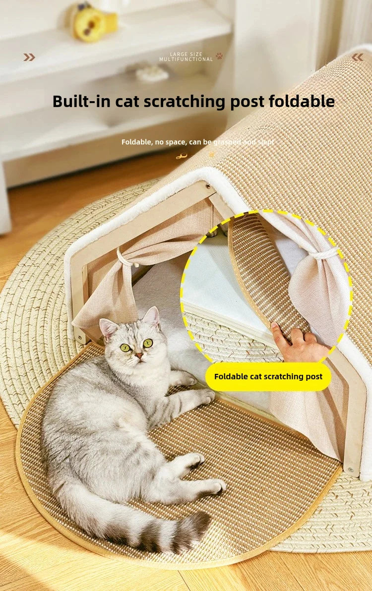 PetSpany™ Foldable Sisal Cat House