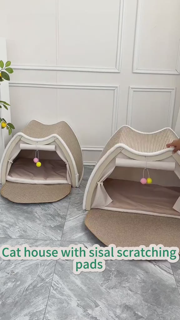 PetSpany™ Foldable Sisal Cat House